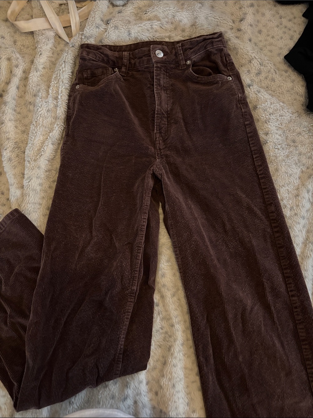 H&M Dark Brown Corduroy Trousers